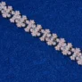 Adamans – 8.5MM Iced Out Cross Link Chain – White Gold
